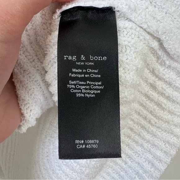 rag & bone Sunny Cotton Relaxed Fit Sweater Hoodie - Picture 5 of 6